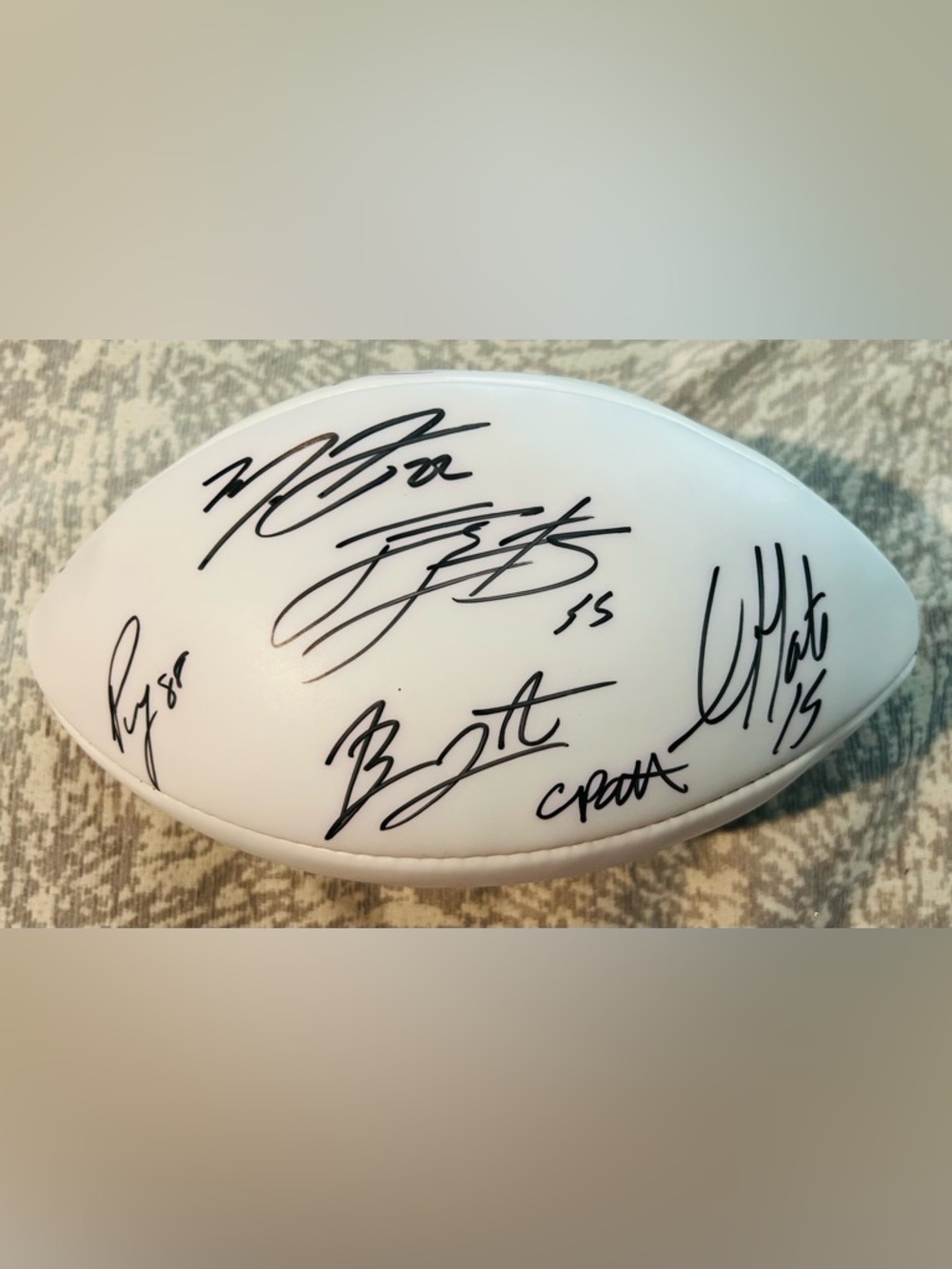 “The Duke” multi-auto Football w/COA - Picture 4 of 6